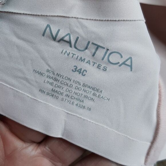 Nautica Intimates Pale Pink 34C Smooth Finish Lightly Padded Bra NWT - Picture 5 of 6